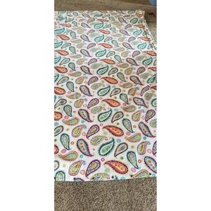 Curtain Panel 104 wide x 96 long, multi color boho paisley, 1/2 inch grommet